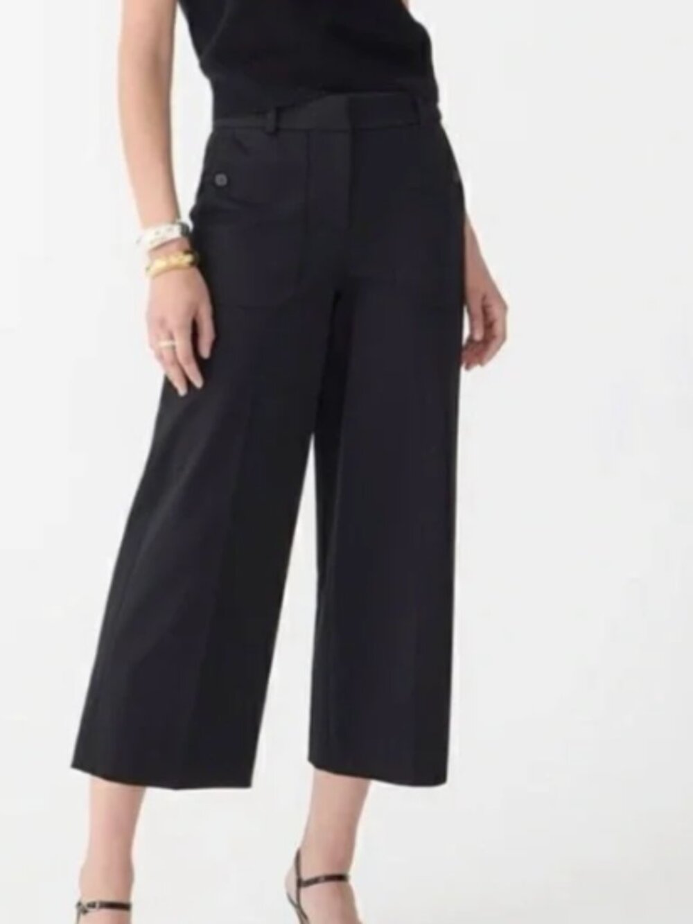 J Crew Black Sydney Pants Size 6